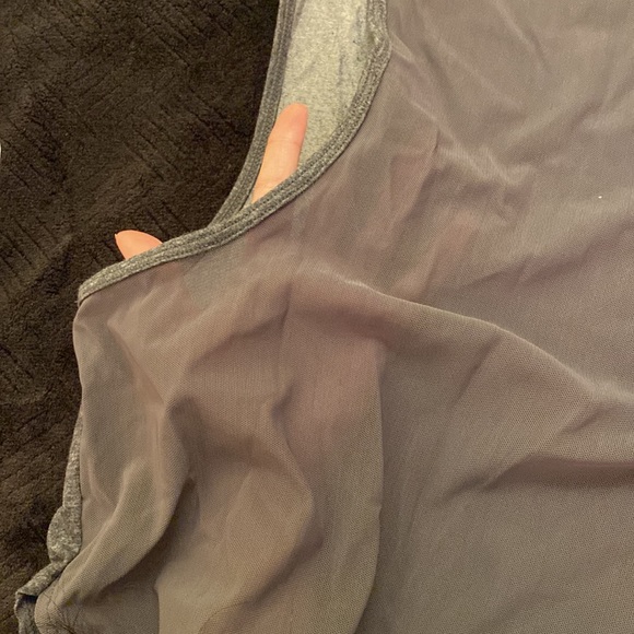 Gymshark Crop Mesh Back Tank - Charcoal Marl - Medium - Picture 6 of 9